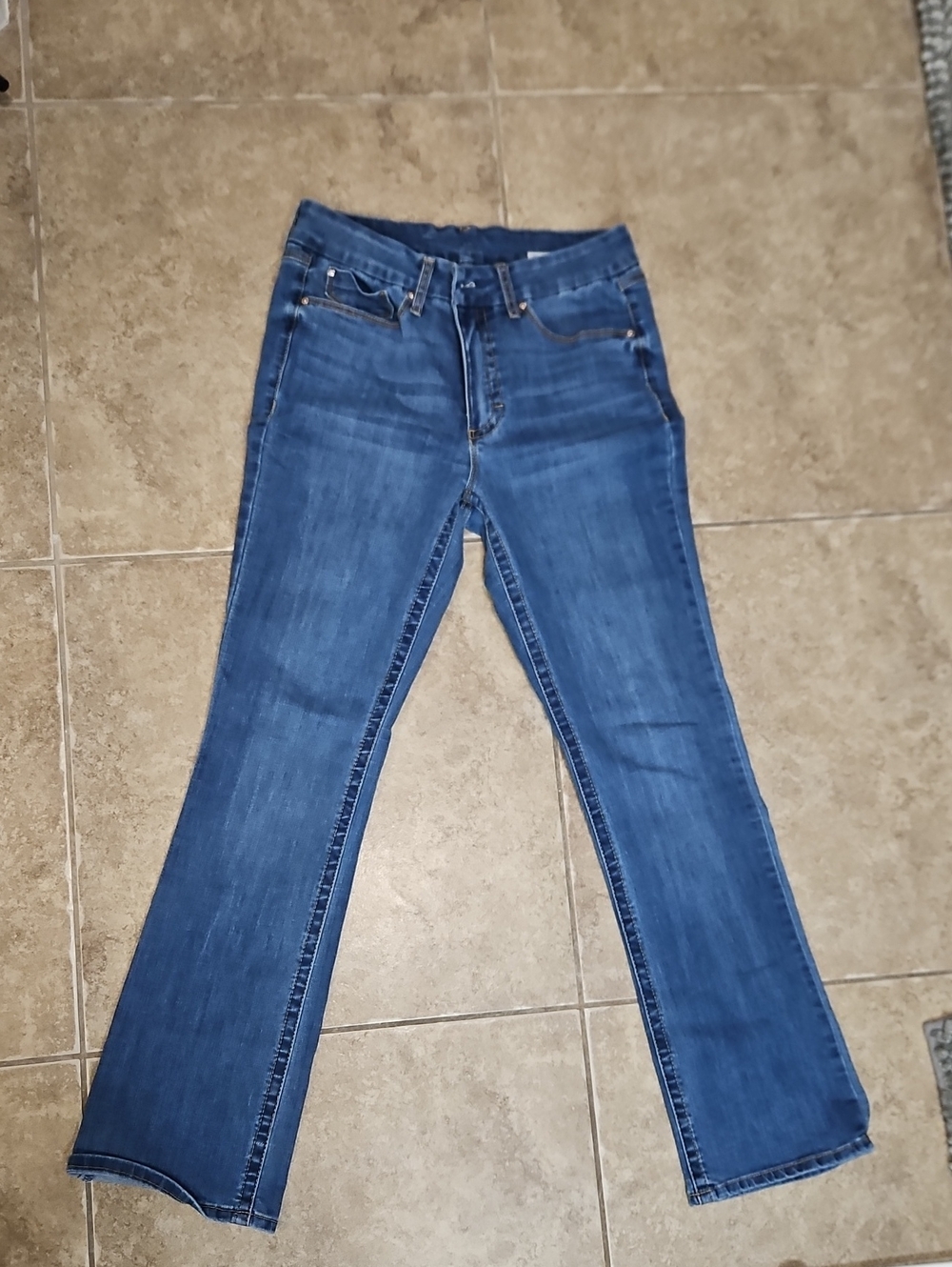 Seven7 Women's Blue Flare Jeans